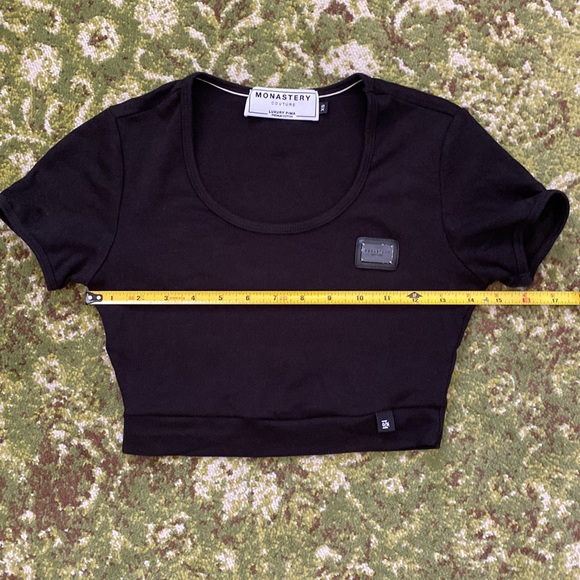 Monastery Couture Black Body-con Midriff - Picture 7 of 8